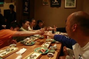サンクスギビング 魚信さんでの打ち上げ 乾杯
